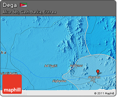 Political 3D Map of Dega