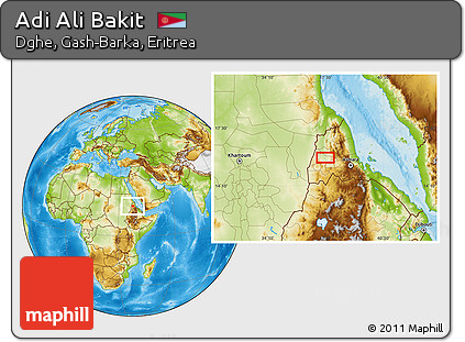 Physical Location Map of Adi Ali Bakit
