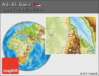 Physical Location Map of Adi Ali Bakit