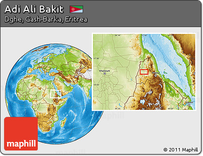 Physical Location Map of Adi Ali Bakit