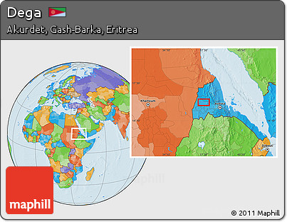 Political Location Map of Dega