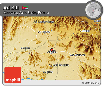 Physical 3D Map of Ad Bili