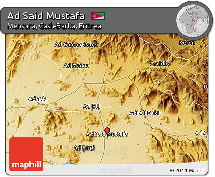 Physical 3D Map of Ad Said Mustafa