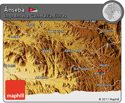 Physical 3D Map of Ānseba