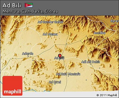 Physical 3D Map of Ad Bili