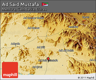 Physical 3D Map of Ad Said Mustafa