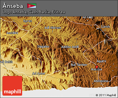 Physical 3D Map of Ānseba