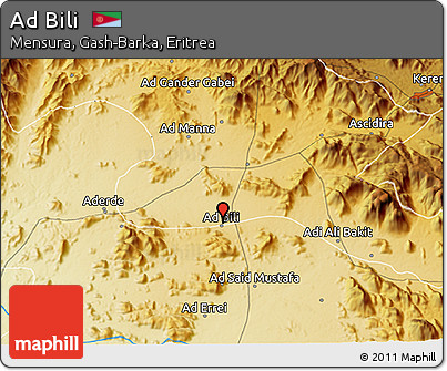 Physical 3D Map of Ad Bili