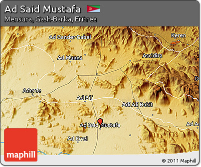 Physical 3D Map of Ad Said Mustafa