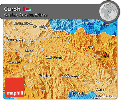 Political 3D Map of Curoh