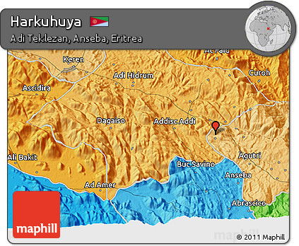 Political 3D Map of Harkuhuya