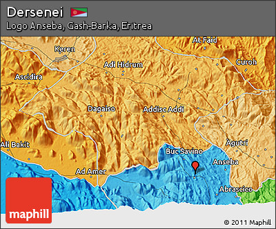 Political 3D Map of Dersenei