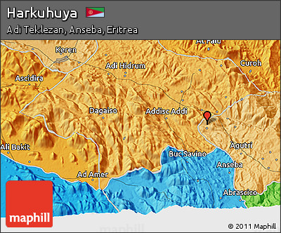 Political 3D Map of Harkuhuya