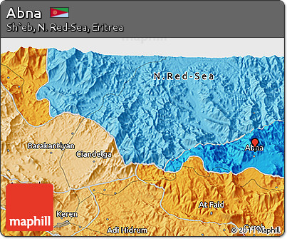 Political 3D Map of Abna