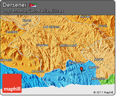 Political 3D Map of Dersenei
