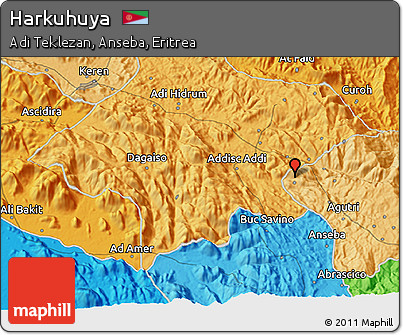 Political 3D Map of Harkuhuya