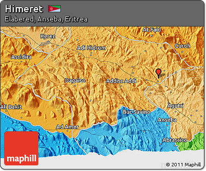Political 3D Map of Himeret