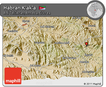 Satellite 3D Map of Habran K'ak'a
