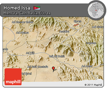 Satellite 3D Map of Homed Issa