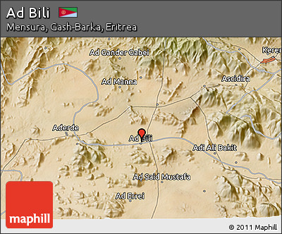 Satellite 3D Map of Ad Bili