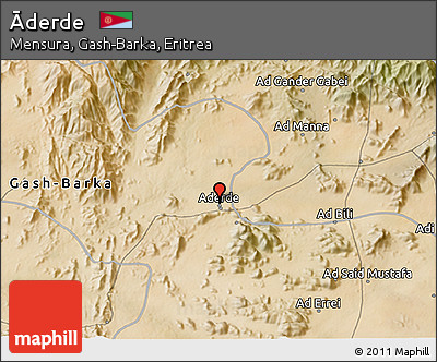 Satellite 3D Map of Āderde