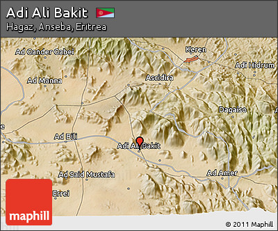 Satellite 3D Map of Adi Ali Bakit