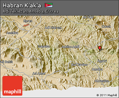 Satellite 3D Map of Habran K'ak'a