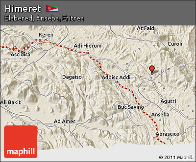Shaded Relief 3D Map of Himeret