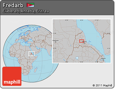 Gray Location Map of Fredarb