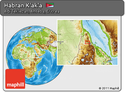 Physical Location Map of Habran K'ak'a