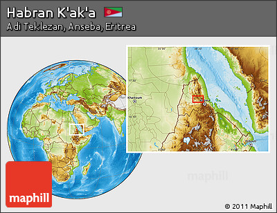 Physical Location Map of Habran K'ak'a