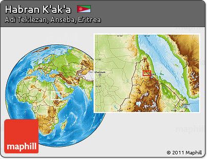 Physical Location Map of Habran K'ak'a