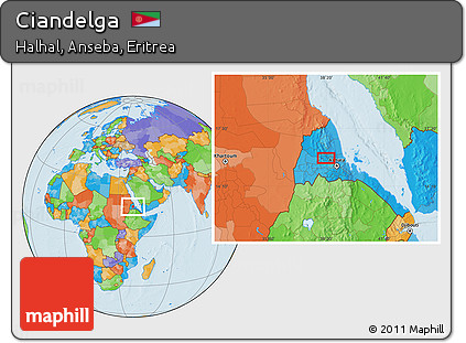 Political Location Map of Ciandelga