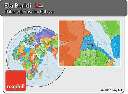 Political Location Map of Ela Beridi