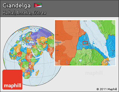 Political Location Map of Ciandelga