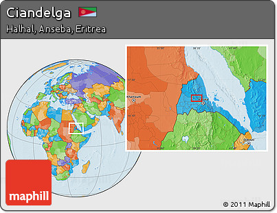 Political Location Map of Ciandelga