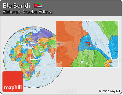 Political Location Map of Ela Beridi