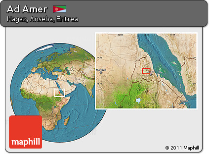 Satellite Location Map of Ad Amer