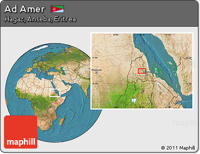 Satellite Location Map of Ad Amer