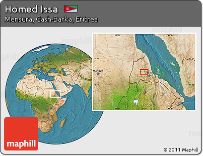 Satellite Location Map of Homed Issa