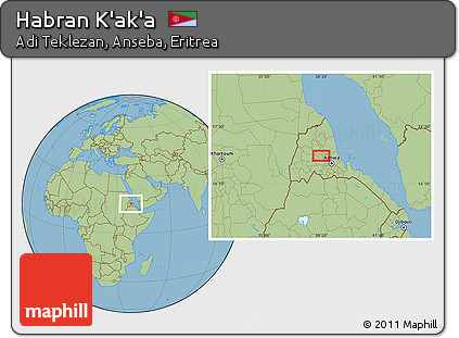 Savanna Style Location Map of Habran K'ak'a