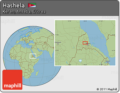 Savanna Style Location Map of Hashela
