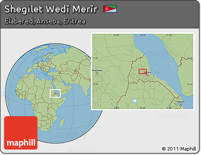 Savanna Style Location Map of Shegilet Wedī Merīr