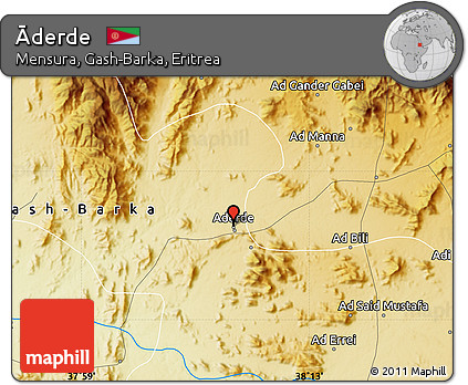 Physical Map of Āderde