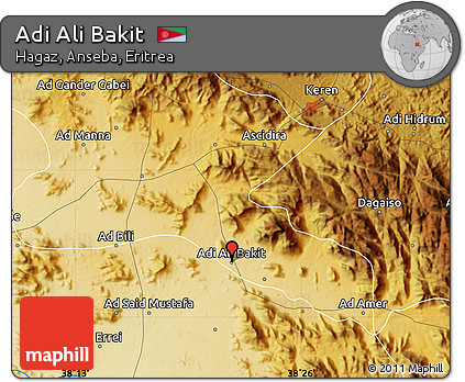 Physical Map of Adi Ali Bakit