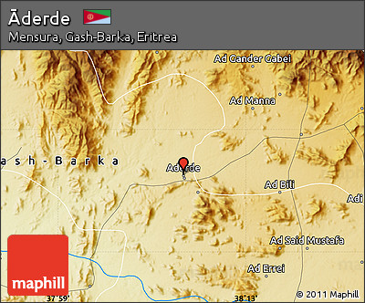 Physical Map of Āderde