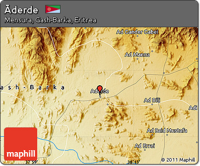 Physical Map of Āderde