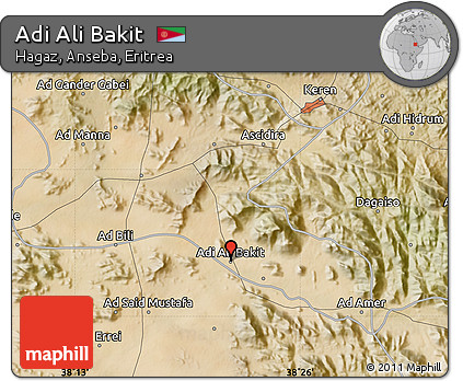 Satellite Map of Adi Ali Bakit