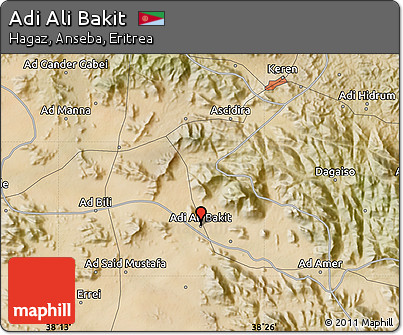 Satellite Map of Adi Ali Bakit
