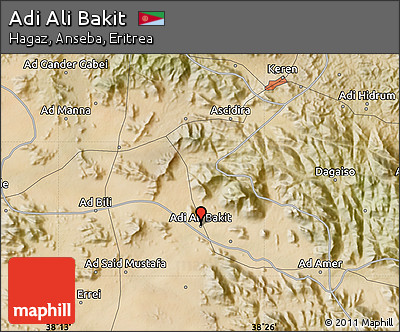 Satellite Map of Adi Ali Bakit